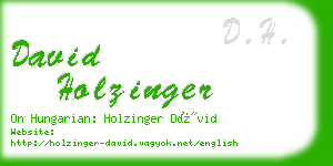 david holzinger business card